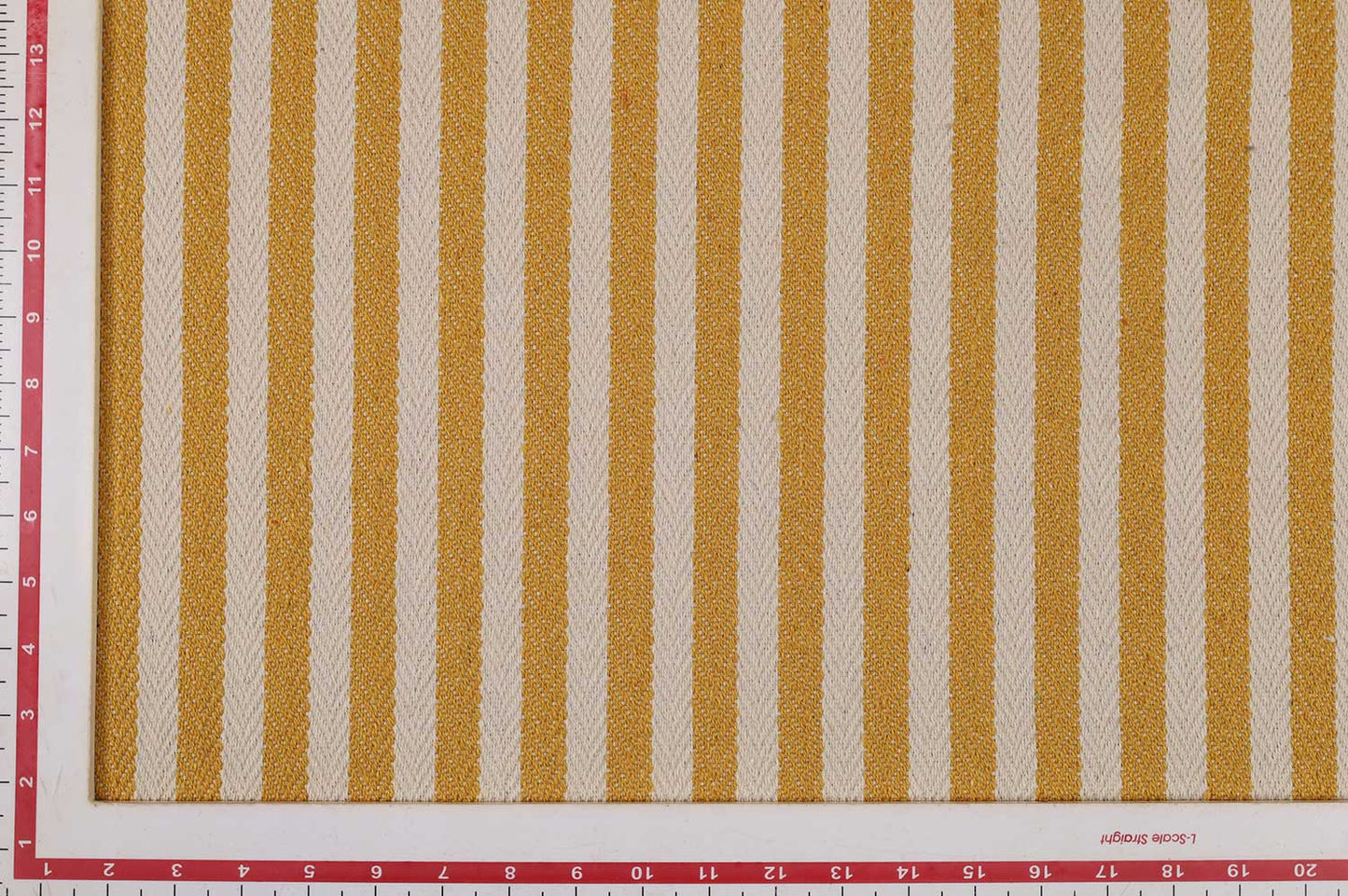 Golden Dune Stripe – Cotton Herringbone Fabric