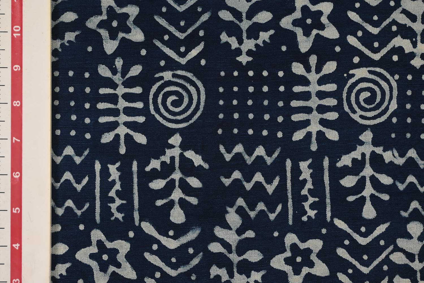 Heritage Motif Indigo – Cotton Blend Print Fabric