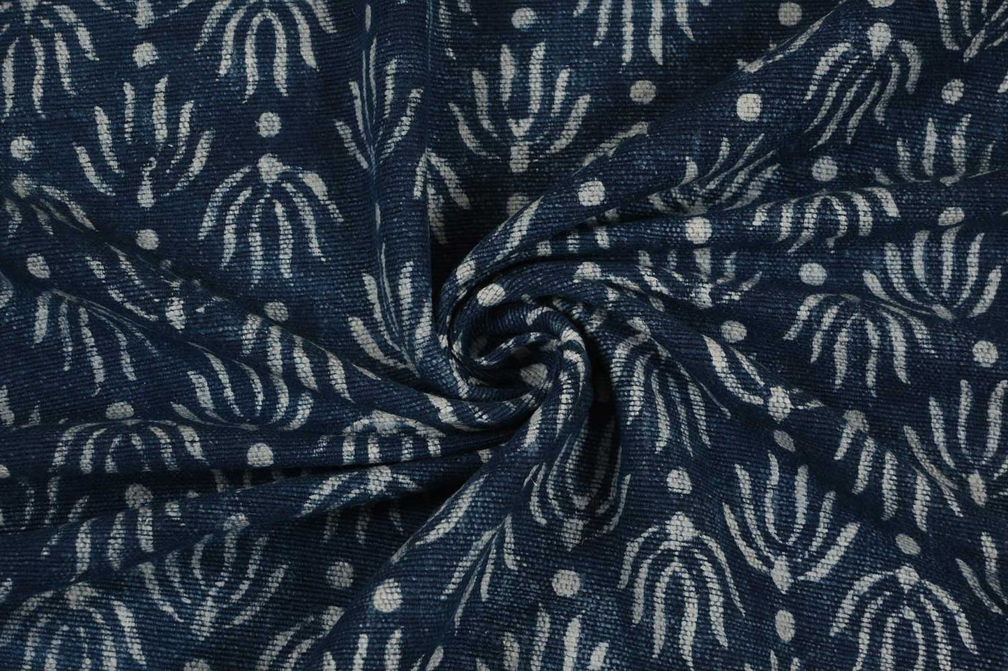 Indigo Bloom Cascade Fabric