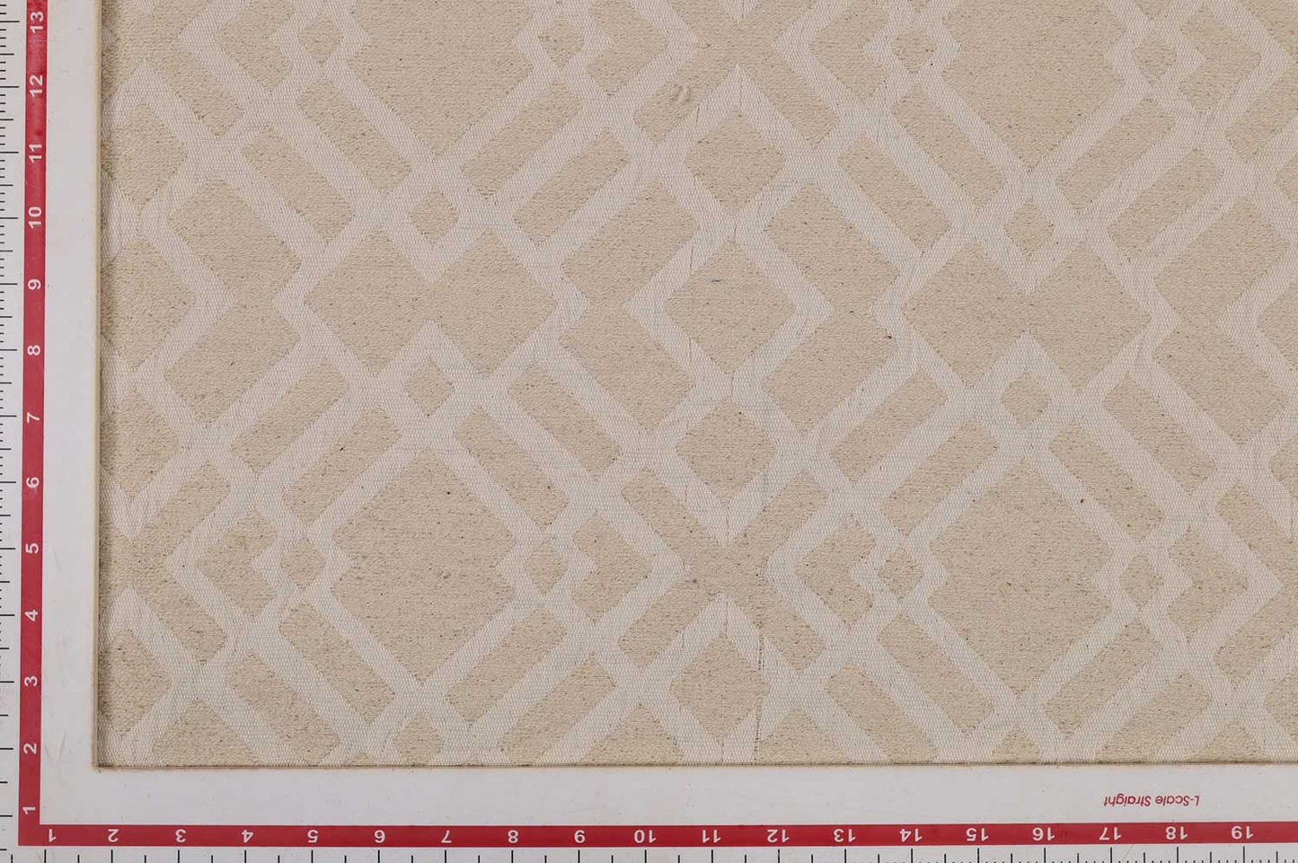 Ivory Grid Weave – Cotton Jacquard Fabric