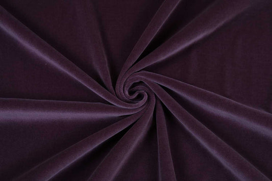 Midnight Plum Velvet Fabric