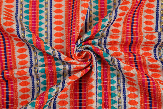 Spice Route Stripe – Cotton Blend Jacquard Fabric
